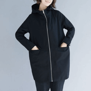 Green Black Long Sleeve Trench Coat